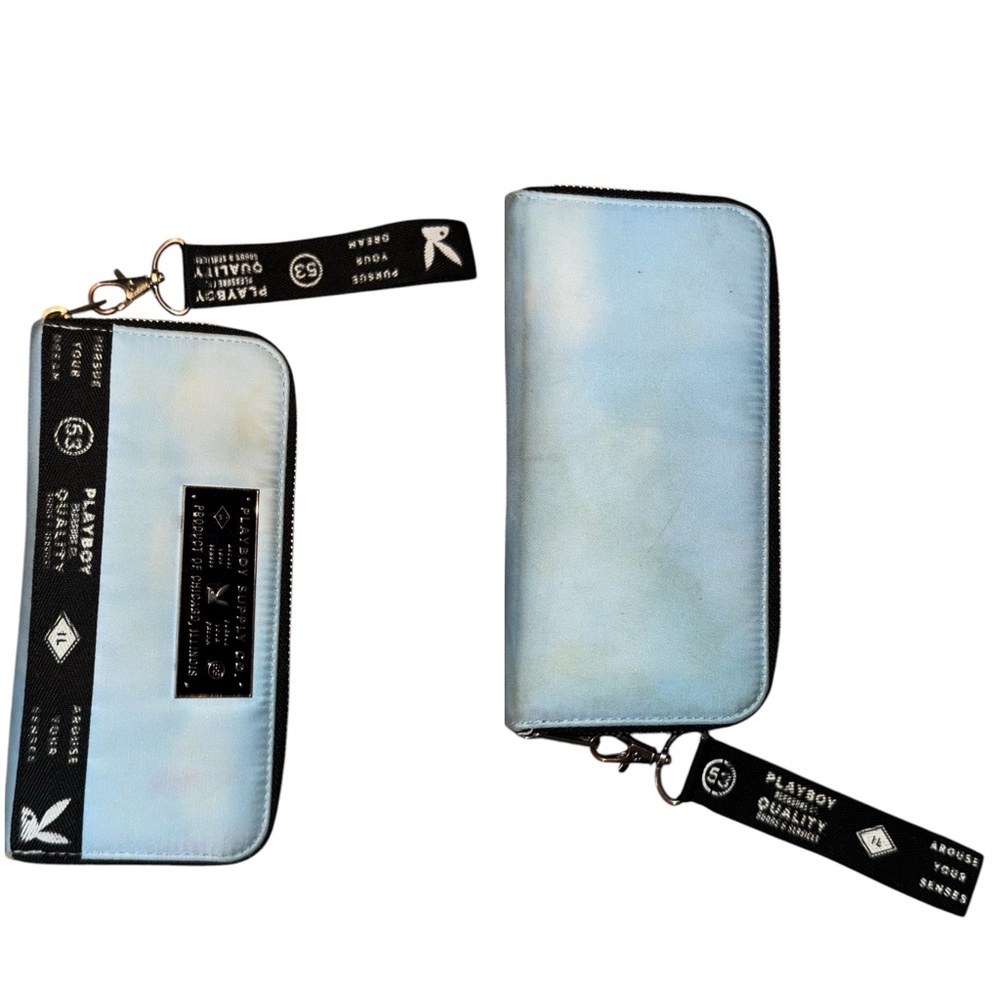 Playboy Blue Wallet with Wrist Strap